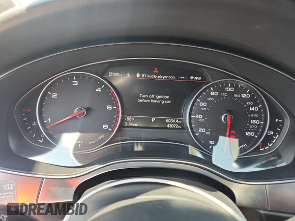 2016 Audi A7 z VIN WAU2MBFC1GN018267, wystawiony jako Copart lot #62498205 z przebiegiem 43 072 mil mil oraz Szkoda całkowita • Salvage title. Historia ofert i sprzedaży dostępna na DreamBid. Obrazek 9.