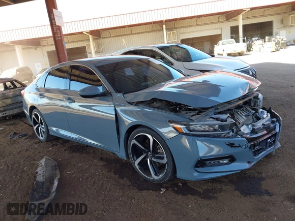 2019 Honda Accord Sport with VIN 1HGCV1F37KA097587, listed as a IAAI auction lot 41662316 with 82,188 mi miles and . Bid and sale history available at carsss.com. Image 1.