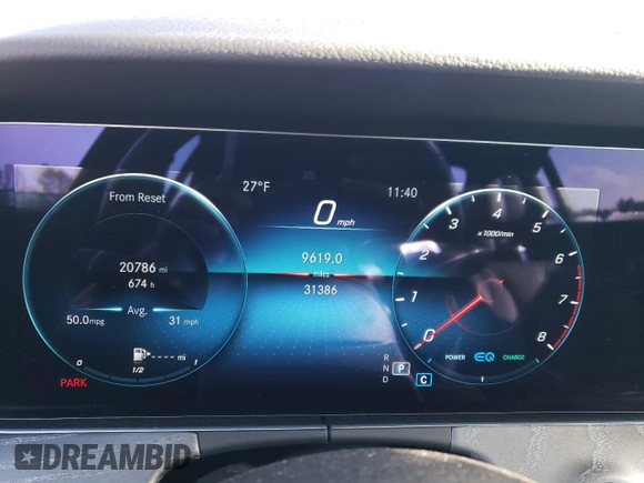 2021 Mercedes-Benz E-Class E 450 with VIN W1KZF5KB7MA947527, listed as a Copart auction lot 89355955 with 31,386 mi miles and Salvage Title. Bid and sale history available at carsss.com. Image 9.