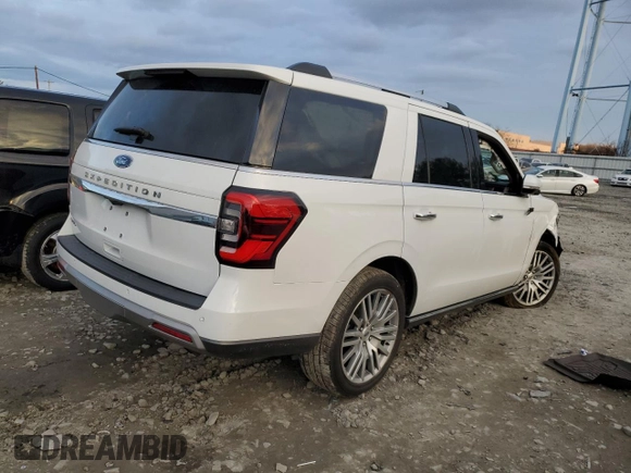2022 Ford Expedition Limited with VIN 1FMJU2AT1NEA39439, listed as a Copart auction lot 86941944 with Not provided miles and Salvage title. Bid and sale history available at DreamBid. Image 3.