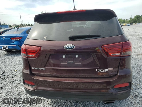 2020 Kia Sorento LX with VIN 5XYPG4A3XLG624316, listed as a Copart auction lot 54014585 with 157,226 mi miles and Clean Title. Bid and sale history available at carsss.com. Image 6.