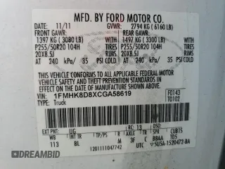 2012 Ford Explorer XLT с VIN 1FMHK8D8XCGA58619, выставлен на аукционе Copart как лот 60964955 с пробегом 164 214 миль миль и Списание • Salvage title. История ставок и продаж доступна на DreamBid. Изображение 13.