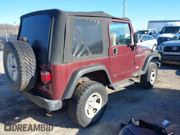 2002 Jeep Wrangler SE with VIN 1J4FA29PX2P748357, listed as a IAAI auction lot 41828109 with 93,941 mi miles and . Bid and sale history available at DreamBid. Image 4.