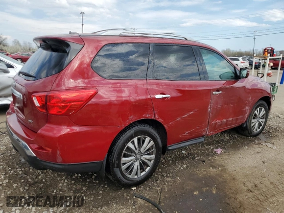 2018 Nissan Pathfinder SL z VIN 5N1DR2MM3JC615489, wystawiony jako Copart lot #54064775 z przebiegiem 71 729 mil mil oraz Szkoda całkowita • Salvage title. Historia ofert i sprzedaży dostępna na DreamBid. Obrazek 3.