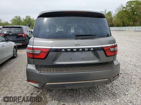 2022 Nissan Armada SV with VIN JN8AY2AD2N9678377, listed as a Copart auction lot 52096924 with 29,361 mi miles and Salvage Title. Bid and sale history available at carsss.com. Image 6.