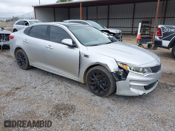 2016 Kia Optima EX z VIN 5XXGU4L36GG070336, wystawiony jako IAAI lot #41259692 z przebiegiem 124 807 mil mil oraz . Historia ofert i sprzedaży dostępna na DreamBid. Obrazek 1.