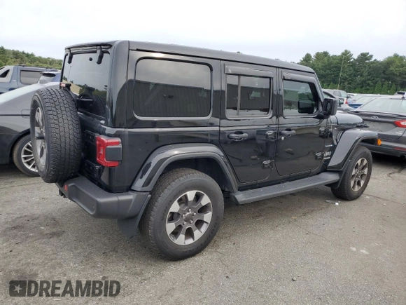 2021 Jeep Wrangler Unlimited Sahara High Altitude with VIN 1C4HJXEM9MW585183, listed as a Copart auction lot 71749574 with 21,526 mi miles and Salvage title. Bid and sale history available at DreamBid. Image 3.