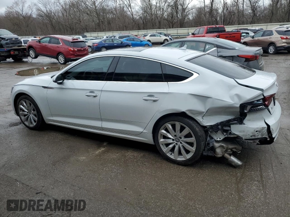 2018 Audi A5 Sportback Premium Plus with VIN WAUBNCF53JA087092, listed as a Copart auction lot 45298784 with 54,391 mi miles. Bid and sale history available at carsss.com. Image 2.