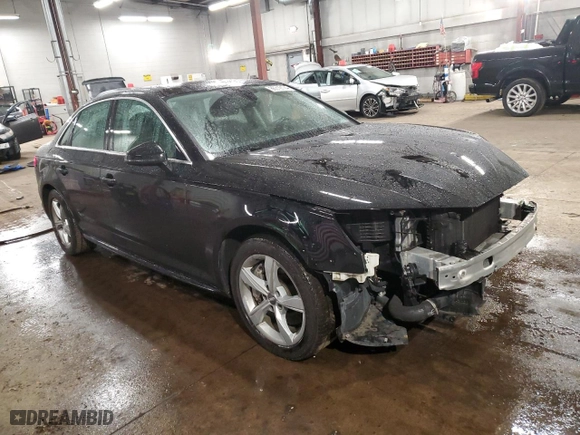2019 Audi A4 Premium with VIN WAUDNAF40KN019976, listed as a Copart auction lot 86316194 with NaN miles and Salvage Title. Bid and sale history available at carsss.com. Image 4.