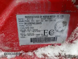 2016 Nissan Micra S z VIN 3N1CK3CP4GL265473, wystawiony jako Copart lot #43392935 z przebiegiem 157 028 mil mil oraz Szkoda całkowita • Salvage title. Historia ofert i sprzedaży dostępna na DreamBid. Obrazek 12.
