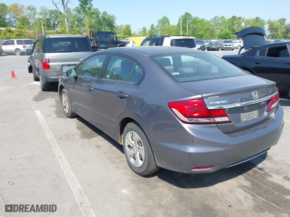 2015 Honda Civic Sedan LX with VIN 19XFB2F50FE095498, listed as a IAAI auction lot 42077072 with 211,682 mi miles. Bid and sale history available at carsss.com. Image 3.