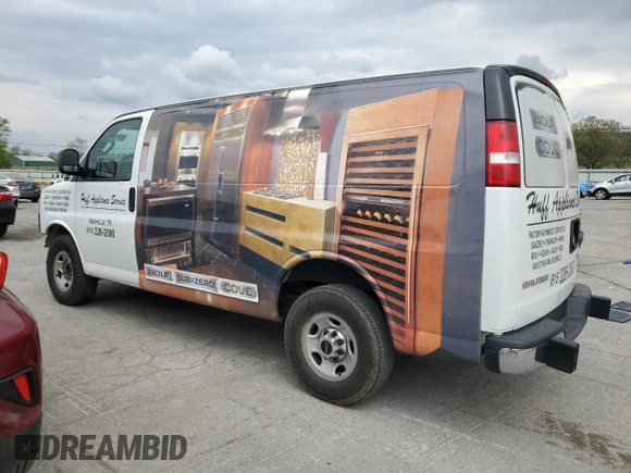2019 GMC Savana Cargo z VIN 1GTW7AFG4K1216429, wystawiony jako Copart lot #52788415 z przebiegiem 193 405 mil mil oraz Szkody całkowita. Historia ofert i sprzedaży dostępna na DreamBid. Obrazek 2.