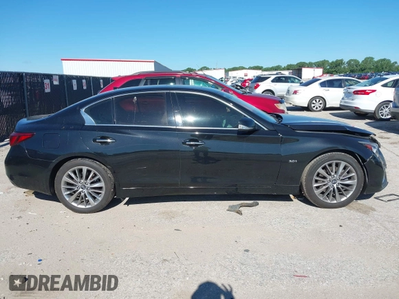 2018 Infiniti Q50 Luxe with VIN JN1EV7AP1JM351430, listed as a IAAI auction lot 42209857 with 119,531 mi miles and . Bid and sale history available at carsss.com. Image 13.