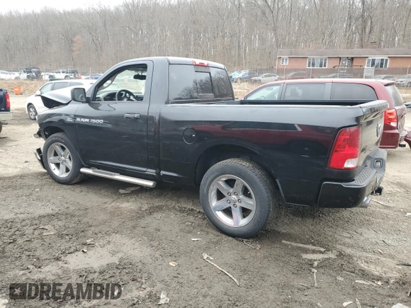 2012 Ram 1500 Express with VIN 3C6JD7AT2CG280229, listed as a Copart auction lot 48588635 with 91,019 mi miles and Salvage Title. Bid and sale history available at carsss.com. Image 2.