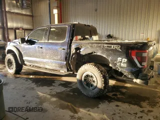 2022 Ford F-150 Raptor with VIN 1FTFW1RGXNFA87263, listed as a Copart auction lot 45265165 with 33,264 mi miles and Salvage Title. Bid and sale history available at carsss.com. Image 2.