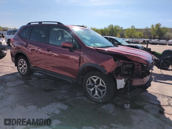 2019 Subaru Forester Premium with VIN JF2SKAGC3KH590936, listed as a Copart auction lot 56383735 with 61,392 mi miles and Salvage title. Bid and sale history available at DreamBid. Image 4.