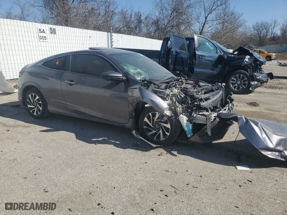 2017 Honda Civic Coupe LX-P with VIN 2HGFC4B01HH307191, listed as a Copart auction lot 48559865 with 126,227 mi miles and Salvage Title. Bid and sale history available at carsss.com. Image 4.