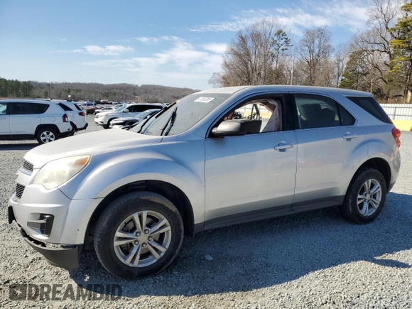 2013 Chevrolet Equinox LS with VIN 1GNALBEK6DZ105524, listed as a Copart auction lot 47065395 with Not Provided miles and Salvage Title. Bid and sale history available at DreamBid. Image 1.