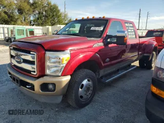 2014 Ford F-350 XLT with VIN 1FT8W3DT4EEA32435, listed as a Copart auction lot 42681355 with 88,719 mi miles and Salvage Title. Bid and sale history available at DreamBid. Image 1.