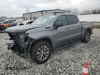 2021 Chevrolet Silverado 1500 RST with VIN 1GCUYEED7MZ121094, listed as a Copart auction lot 80499534 with 45,058 mi miles and Salvage Title. Bid and sale history available at carsss.com. Image 1.
