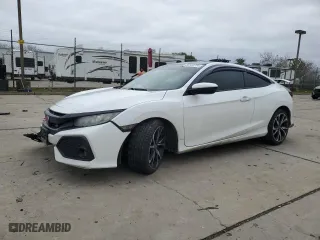2018 Honda Civic Si Coupe with VIN 2HGFC3A5XJH750307, listed as a Copart auction lot 86584734 with 195,248 mi miles and Salvage Title. Bid and sale history available at carsss.com. Image 1.
