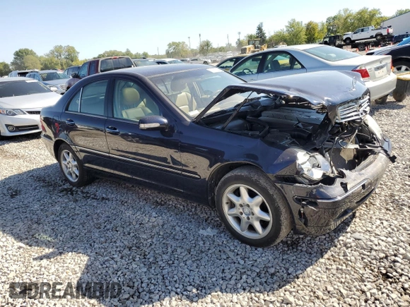 2001 Mercedes-Benz C 320 with VIN WDBRF64J01F046999, listed as a Copart auction lot 74227524 with 111,921 mi miles and Salvage Title. Bid and sale history available at DreamBid. Image 4.