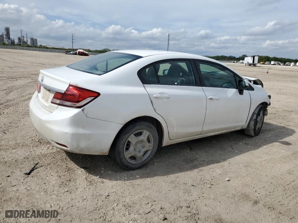 2013 Honda Civic Sdn LX with VIN 19XFB2F56DE248981, listed as a Copart auction lot 51170165 with 117,689 mi miles and Salvage Title. Bid and sale history available at carsss.com. Image 3.