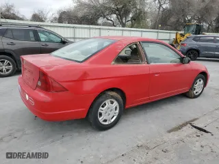 2002 Honda Civic LX with VIN 1HGEM21532L022237, listed as a Copart auction lot 46659315 with 0 mi miles and Clean Title. Bid and sale history available at carsss.com. Image 3.