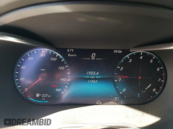 2020 Mercedes-Benz C 300 with VIN WDDWK8EB8LF947825, listed as a Copart auction lot 57127735 with 11,963 mi miles and Salvage title. Bid and sale history available at DreamBid. Image 9.