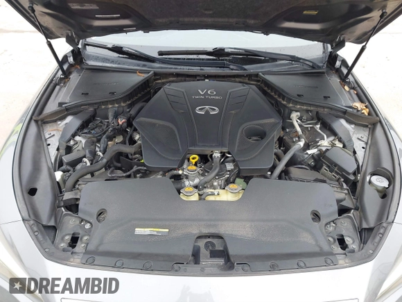 2019 Infiniti Q50 3.0t LUXE with VIN JN1EV7AP6KM511156, listed as a IAAI auction lot 41576308 with 63,620 mi miles. Bid and sale history available at carsss.com. Image 10.