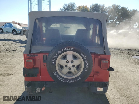 1993 Jeep Wrangler "S" with VIN 1J4FY19P2PP246553, listed as a Copart auction lot 77257954 with 188,373 mi miles and Clean Title. Bid and sale history available at carsss.com. Image 6.