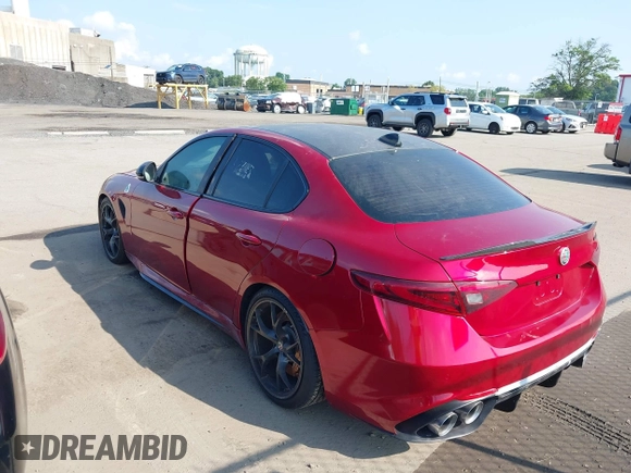2023 Alfa Romeo Giulia Quadrifoglio with VIN ZARFAMEVXP7671394, listed as a IAAI auction lot 42758075 with Not provided miles and . Bid and sale history available at DreamBid. Image 3.