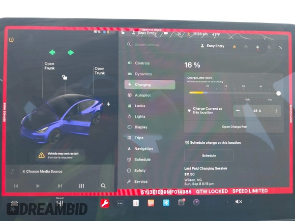2021 Tesla Model 3 Long Range z VIN 5YJ3E1EB9MF014985, wystawiony jako IAAI lot #41672208 z przebiegiem 52 222 mil mil oraz . Historia ofert i sprzedaży dostępna na DreamBid. Obrazek 17.