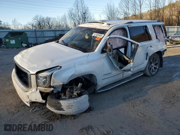 2016 GMC Yukon Denali with VIN 1GKS2CKJ6GR293441, listed as a Copart auction lot 42485905 with 0 mi miles and Salvage Title. Bid and sale history available at carsss.com. Image 1.