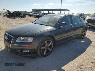 2008 Audi A8 L 4.2L with VIN WAUMV94E18N012943, listed as a Copart auction lot 43263135 with 57,266 mi miles and Clean Title. Bid and sale history available at carsss.com. Image 1.