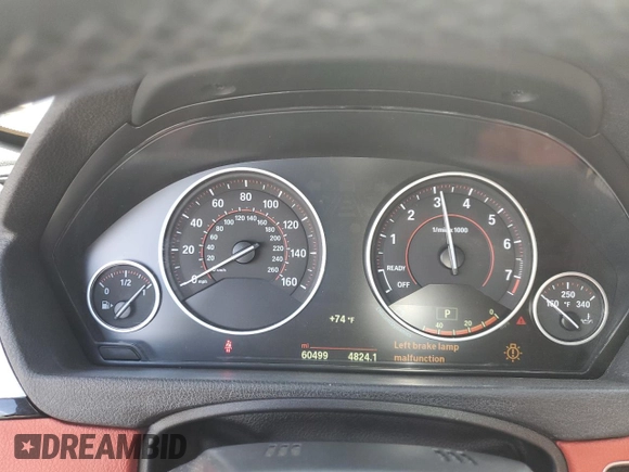 2015 BMW 4 Series 428i with VIN WBA3V7C5XF5A24641, listed as a Copart auction lot 61195125 with 60,499 mi miles and Salvage title. Bid and sale history available at DreamBid. Image 9.