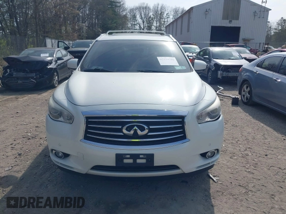 2013 Infiniti JX35 with VIN 5N1AL0MM7DC345759, listed as a IAAI auction lot 42154786 with 148,096 mi miles. Bid and sale history available at carsss.com. Image 13.
