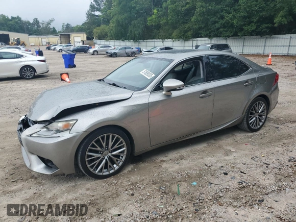 2014 Lexus IS 250 with VIN JTHBF1D25E5004997, listed as a Copart auction lot 57609535 with 100,597 mi miles and Salvage title. Bid and sale history available at DreamBid. Image 1.