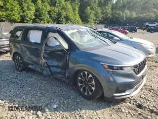 2024 Kia Carnival EX with VIN KNDNC5H34R6327472, listed as a Copart auction lot 58115104 with 17,456 mi miles and Salvage Title. Bid and sale history available at carsss.com. Image 4.