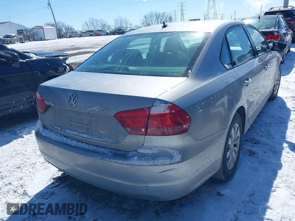 2012 Volkswagen Passat S w/Appearance with VIN 1VWAH7A37CC086521, listed as a IAAI auction lot 41632348 with 102,000 mi miles. Bid and sale history available at carsss.com. Image 4.
