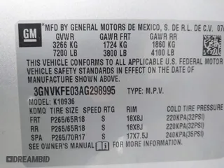 2010 Chevrolet Avalanche LT with VIN 3GNVKFE03AG298995, listed as a IAAI auction lot 40968285 with 125,197 mi miles. Bid and sale history available at carsss.com. Image 9.