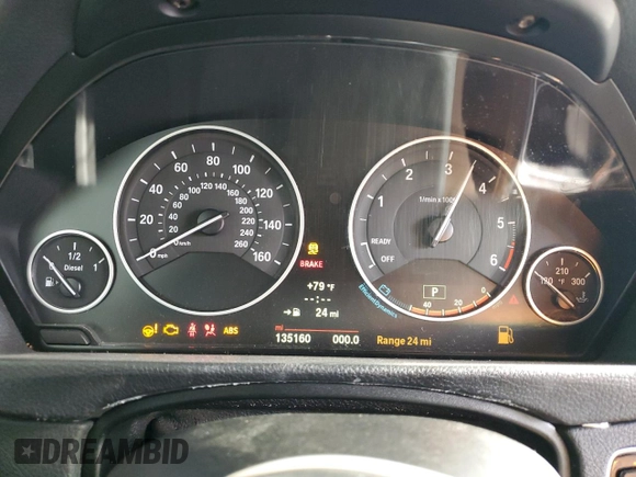 2014 BMW 3 Series 328d with VIN WBA3D3C56EK155591, listed as a Copart auction lot 51831015 with 135,160 mi miles and Salvage Title. Bid and sale history available at carsss.com. Image 9.
