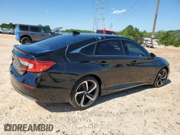 2020 Honda Accord Sport with VIN 1HGCV2F32LA006636, listed as a Copart auction lot 57276435 with 67,773 mi miles and Salvage title. Bid and sale history available at DreamBid. Image 3.