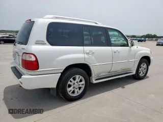 2004 Lexus LX 470 z VIN JTJHT00W743542910, wystawiony jako Copart lot #57187445 z przebiegiem 236 985 mil mil oraz Szkoda całkowita • Salvage title. Historia ofert i sprzedaży dostępna na DreamBid. Obrazek 3.