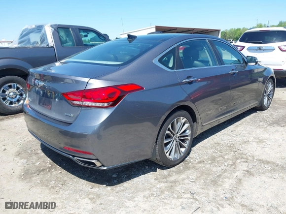 2015 Hyundai Genesis 3.8L with VIN KMHGN4JE4FU072706, listed as a IAAI auction lot 41993699 with 163,122 mi miles. Bid and sale history available at carsss.com. Image 4.