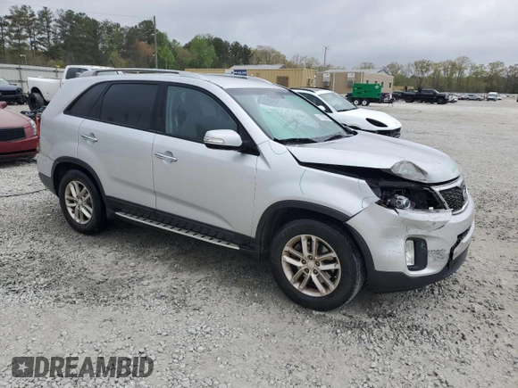 2014 Kia Sorento LX with VIN 5XYKT3A60EG507664, listed as a Copart auction lot 51163345 with 116,423 mi miles and Salvage Title. Bid and sale history available at carsss.com. Image 4.