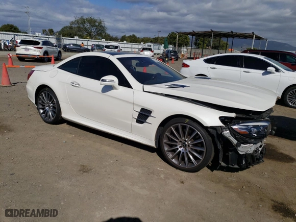 2019 Mercedes-Benz SL-Class SL 550 with VIN WDDJK7DAXKF057158, listed as a Copart auction lot 46676994 with 42,526 mi miles. Bid and sale history available at carsss.com. Image 4.