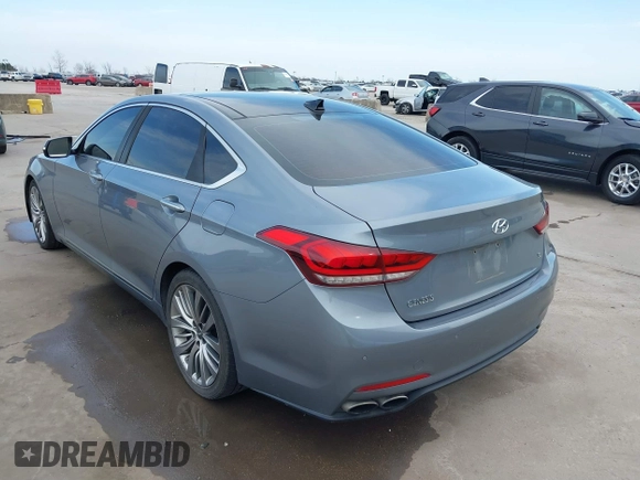2015 Hyundai Genesis 5.0L with VIN KMHGN4JF1FU096051, listed as a IAAI auction lot 41771204 with 74,038 mi miles. Bid and sale history available at carsss.com. Image 3.