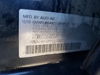2011 Audi A4 Premium with VIN WAUBFAFLXBA087947, listed as a Copart auction lot 83013154 with 98,473 mi miles and Salvage Title. Bid and sale history available at carsss.com. Image 12.
