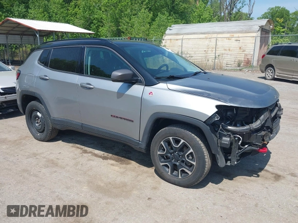 2021 Jeep Compass Trailhawk z VIN 3C4NJDDB7MT590390, wystawiony jako IAAI lot #42163205 z przebiegiem 70 551 mil mil oraz . Historia ofert i sprzedaży dostępna na DreamBid. Obrazek 1.
